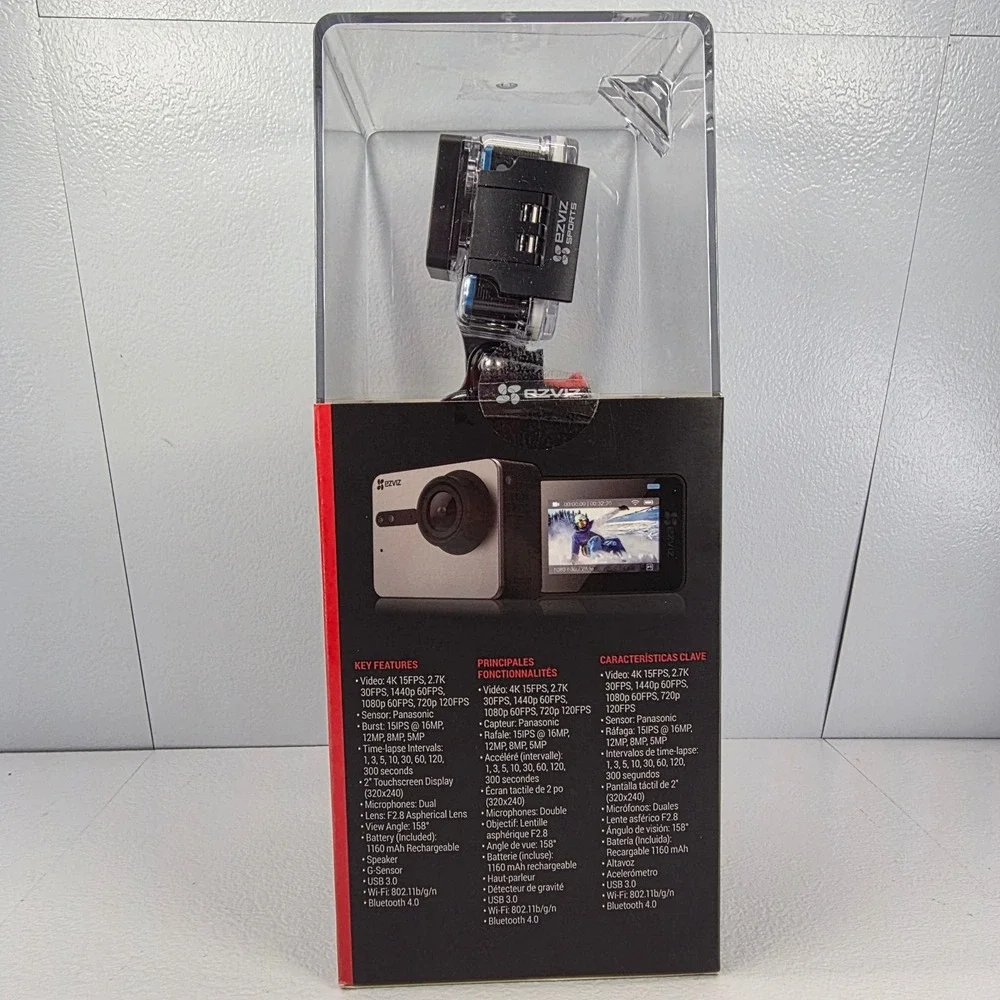4K Action Camera Matte Blue CS SP200 EZ5BL 16MP Wi-Fi Bluetooth New‎